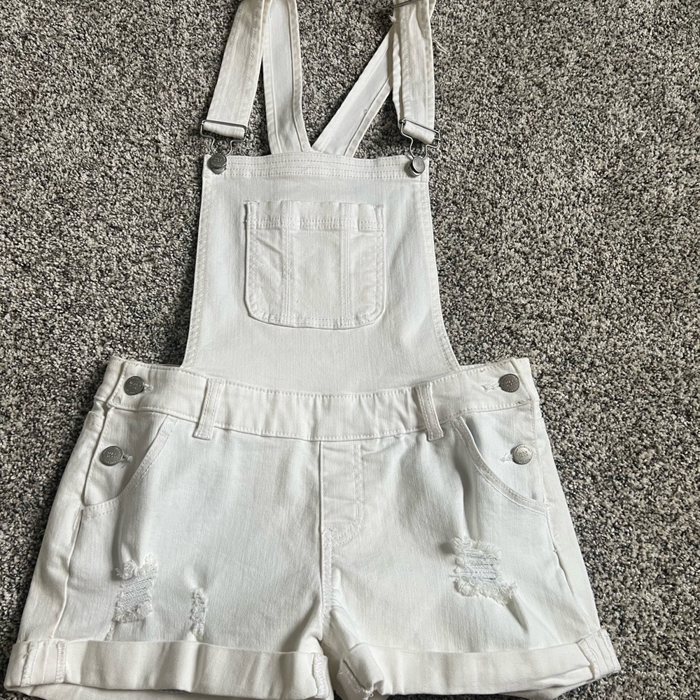 Wax Jean White Denim Overalls